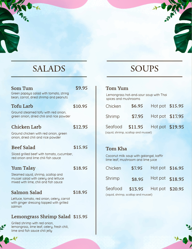 Menu Page 3
